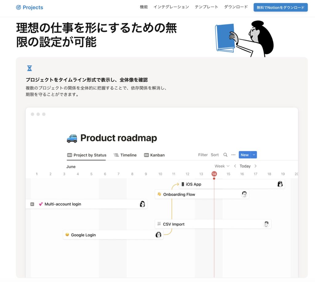 Notion ガントチャート