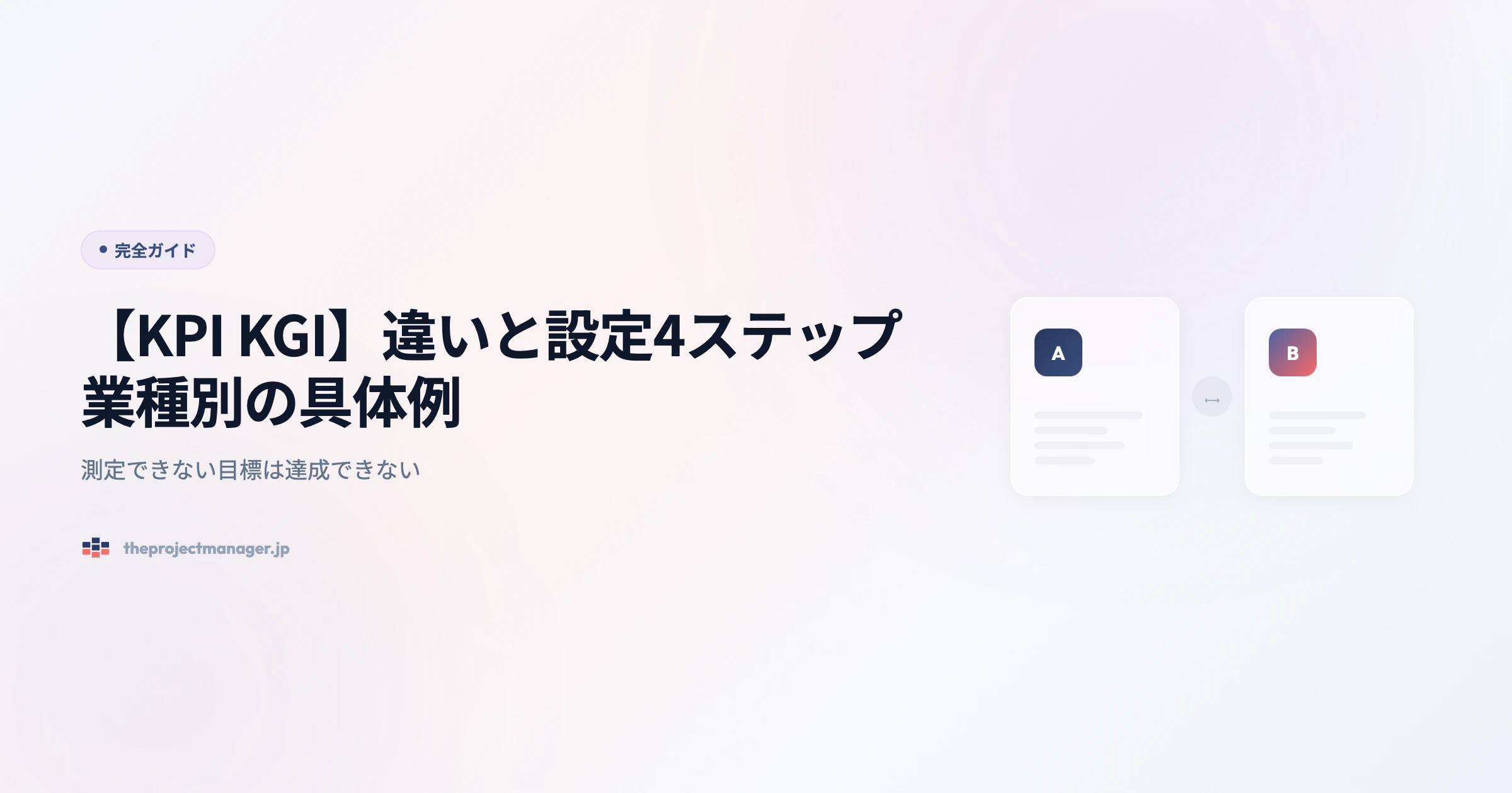 【KPI KGI】違いと設定4ステップ|業種別の具体例